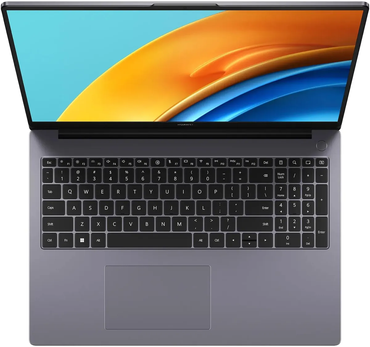 Ноутбук Huawei MateBook D 16 RLEFG-W7611, 16", IPS, Intel Core i7 13700H 2.4ГГц, 14-ядерный, 16ГБ LPDDR4x, 1ТБ SSD, Intel Iris Xe graphics, Темно-Серый